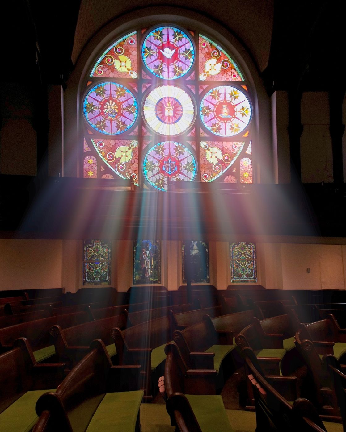 First Church Birmingham Stained Glass, USA