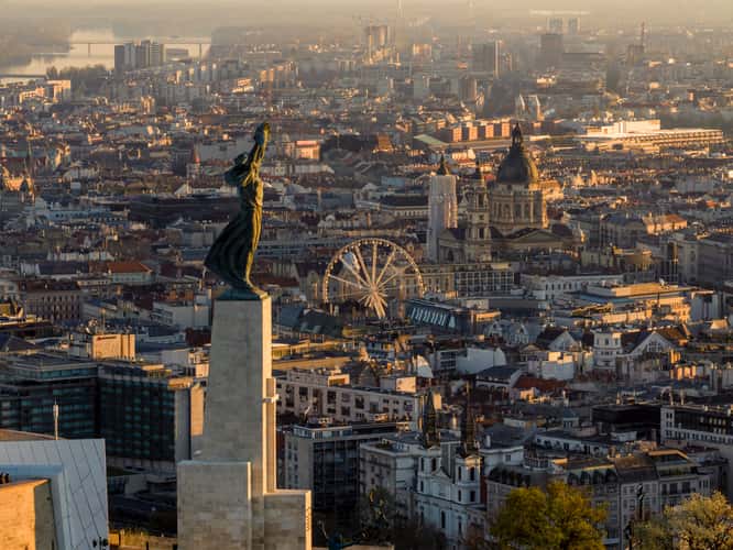 Budapest, Citadella visitor center, Liberty statue