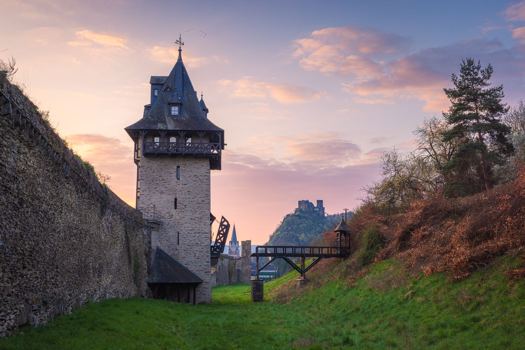 Fortifications of Oberwesel town, Germany