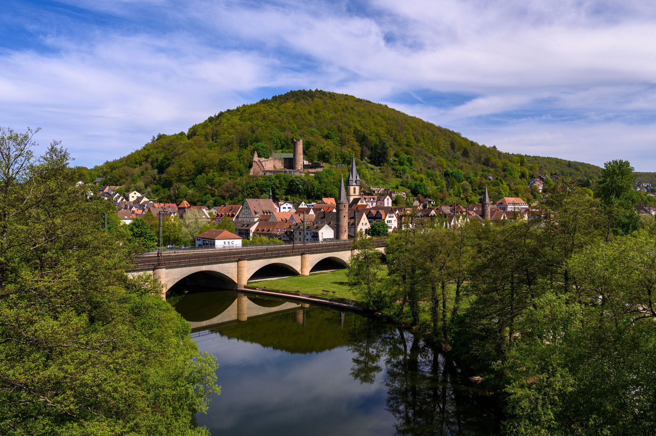 Gemünden am Main - Panorama View, Germany