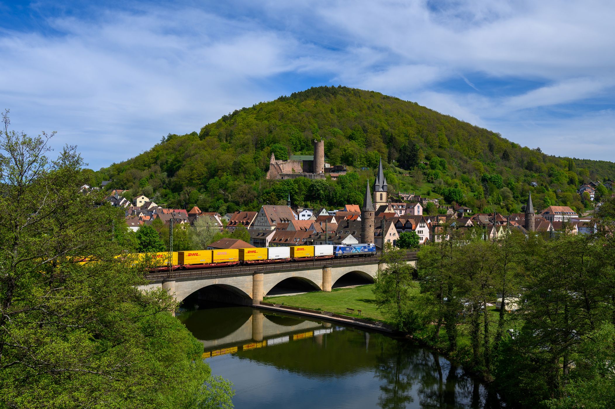 Gemünden am Main - Panorama View, Germany