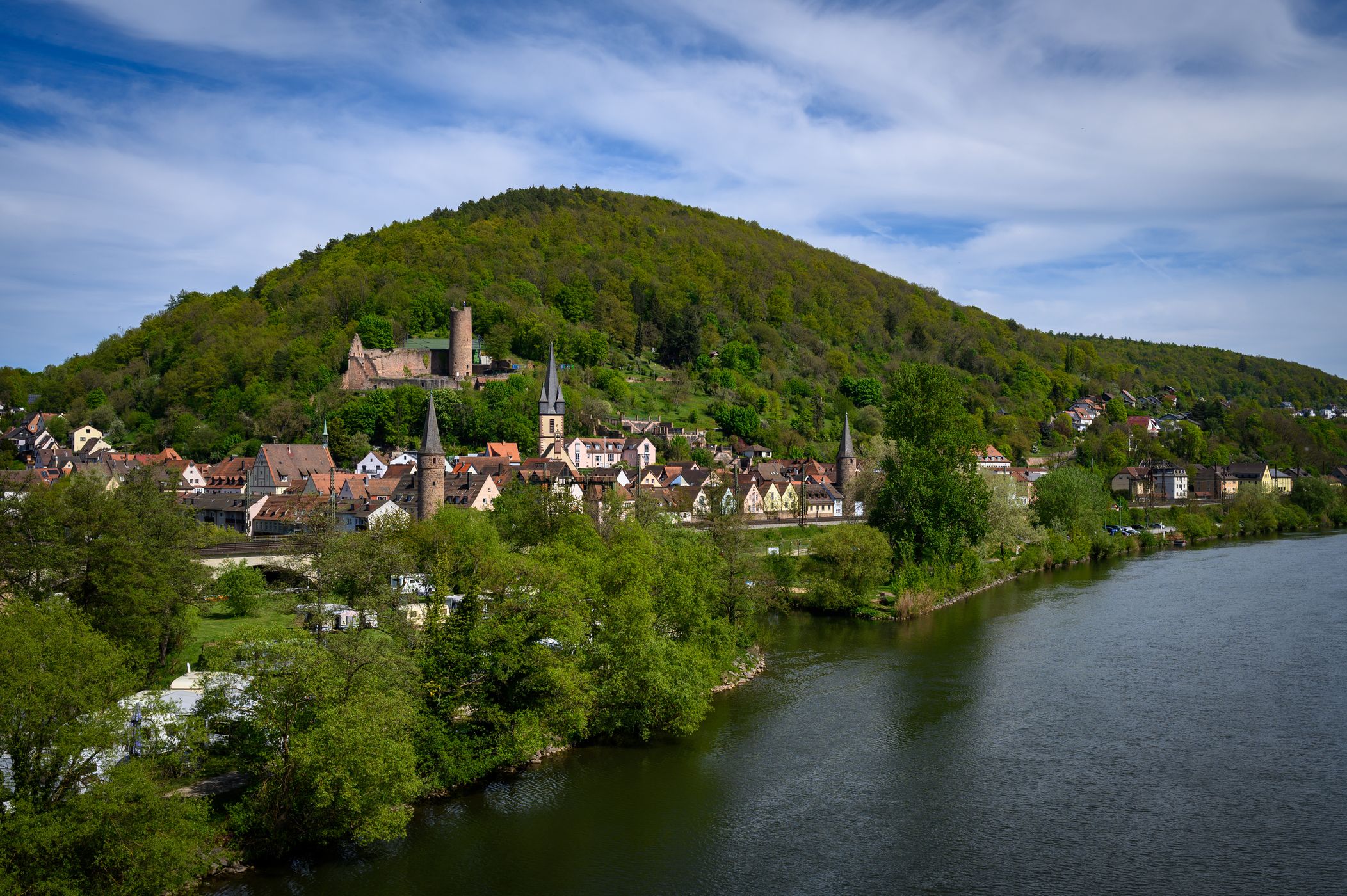 Gemünden am Main - Panorama View, Germany