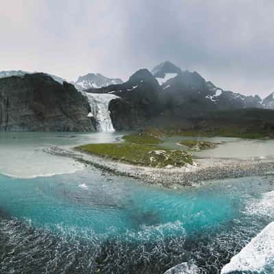 Gold Harbour, Beach and Glacier, South Georgia and the South Sandwich Islands
