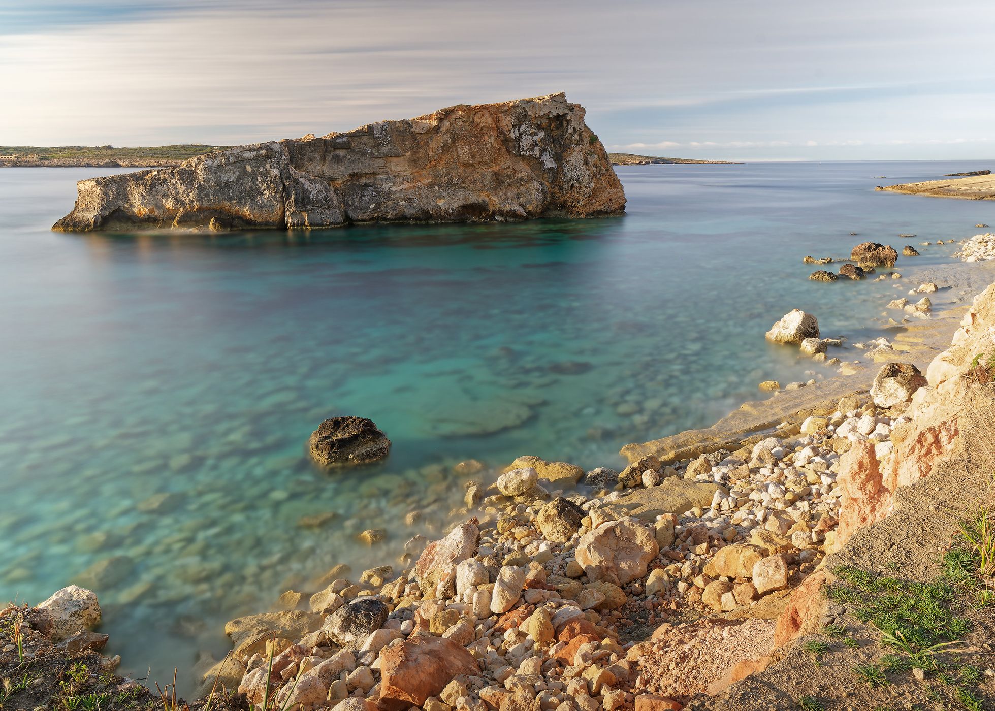 Gozo, saline next to Villa Torre, Malta