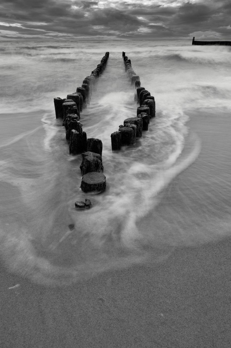 Groyne at Ustronie Morskie, Poland
