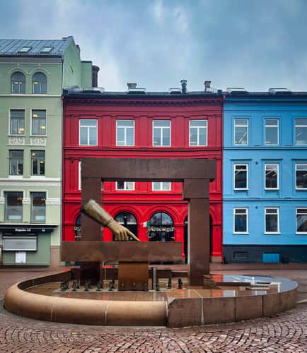 Hand of Christian IV, Christiania Torv square, Oslo