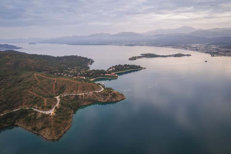 Harbor of Fethiye (drone)