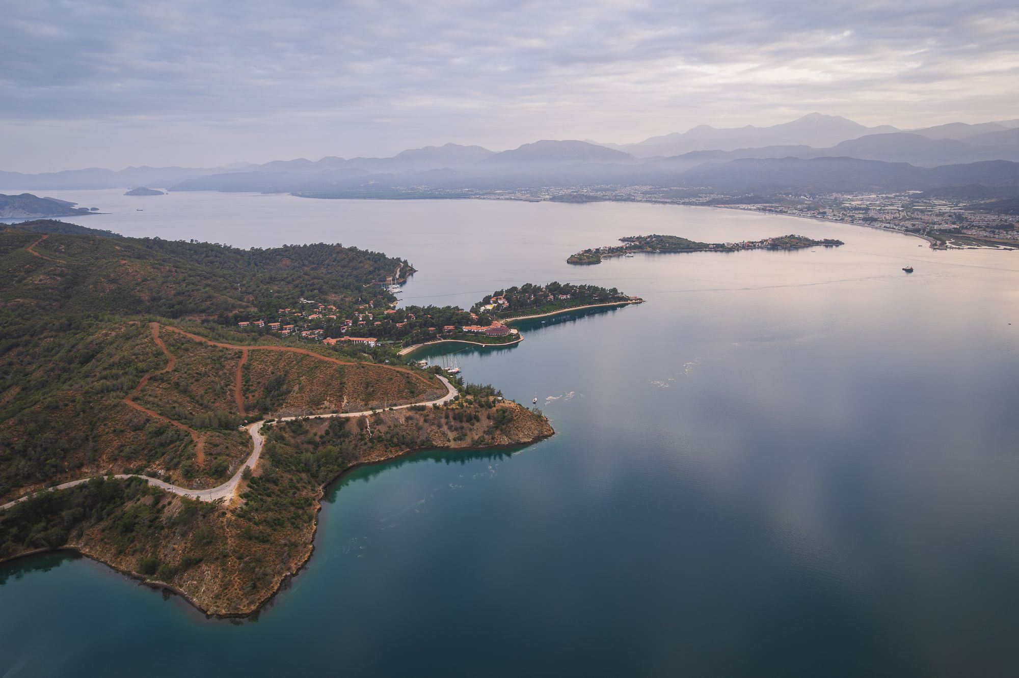 Harbor of Fethiye (drone), Turkey (Türkiye)