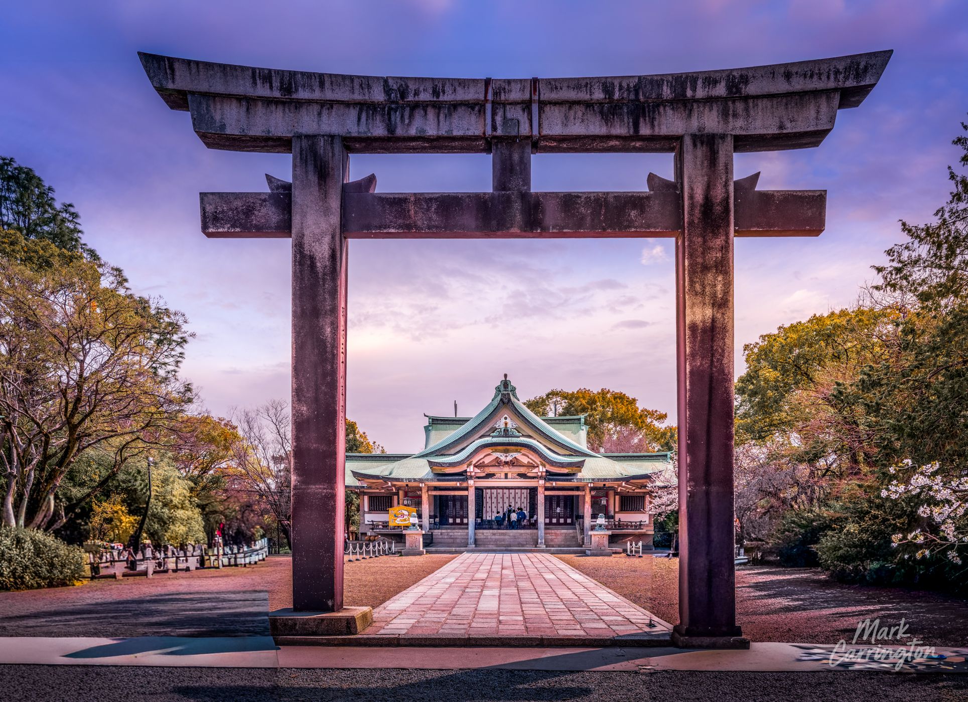 Hokoku Shrine through Torii Gate, Japan