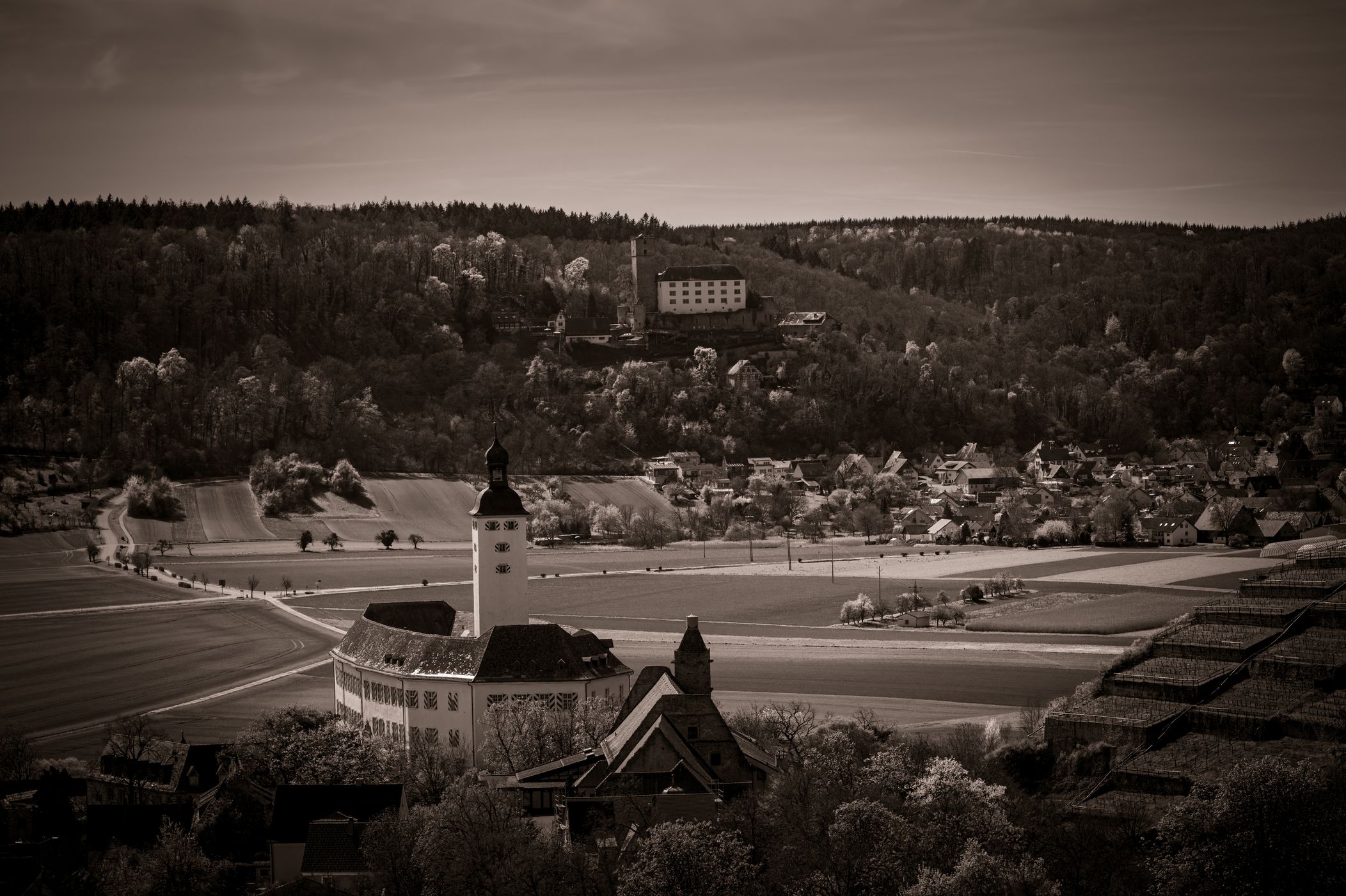 Horneck - Zwei Burgen Blick, Germany