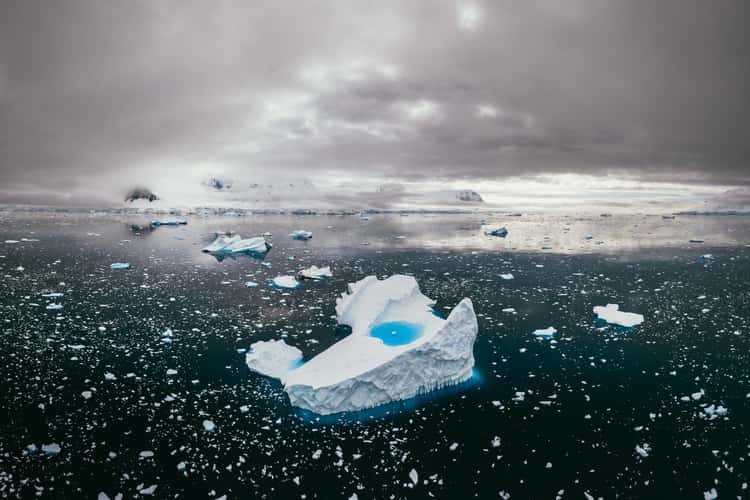 Icebergs in Charlotte Bay, Antarctica