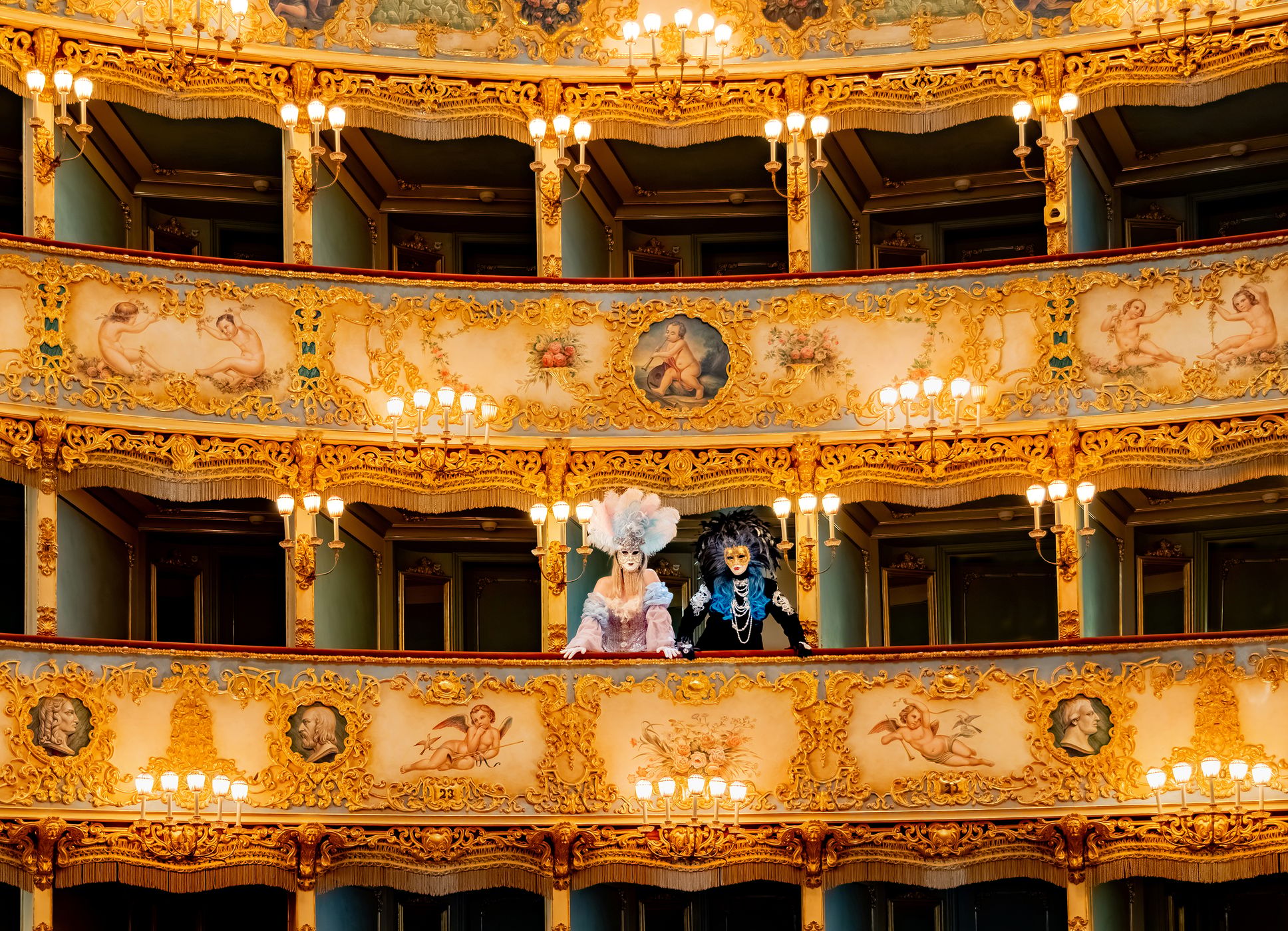 Inside Teatro la Fenice, Venice, Italy