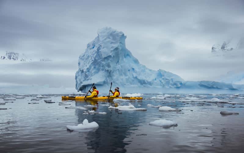 Kayaking in Charlotte Bay, Antarctica