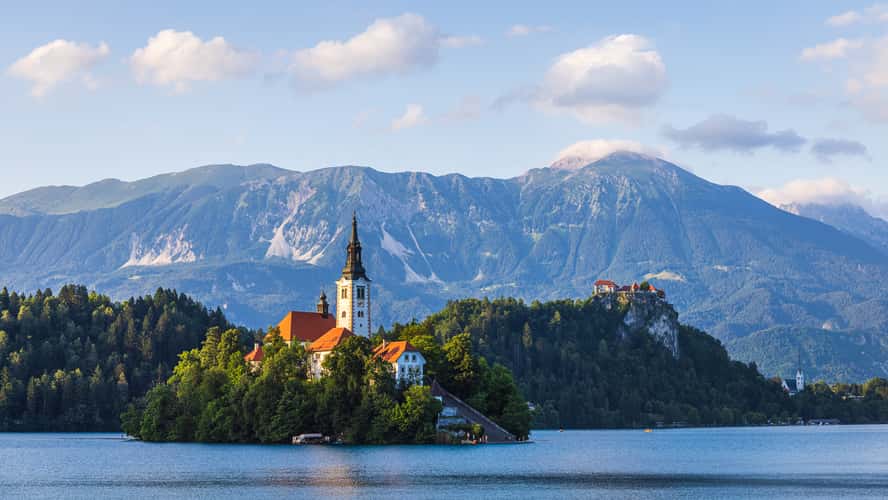 Lake Bled - Wooden Jetty - Rock covered with coins