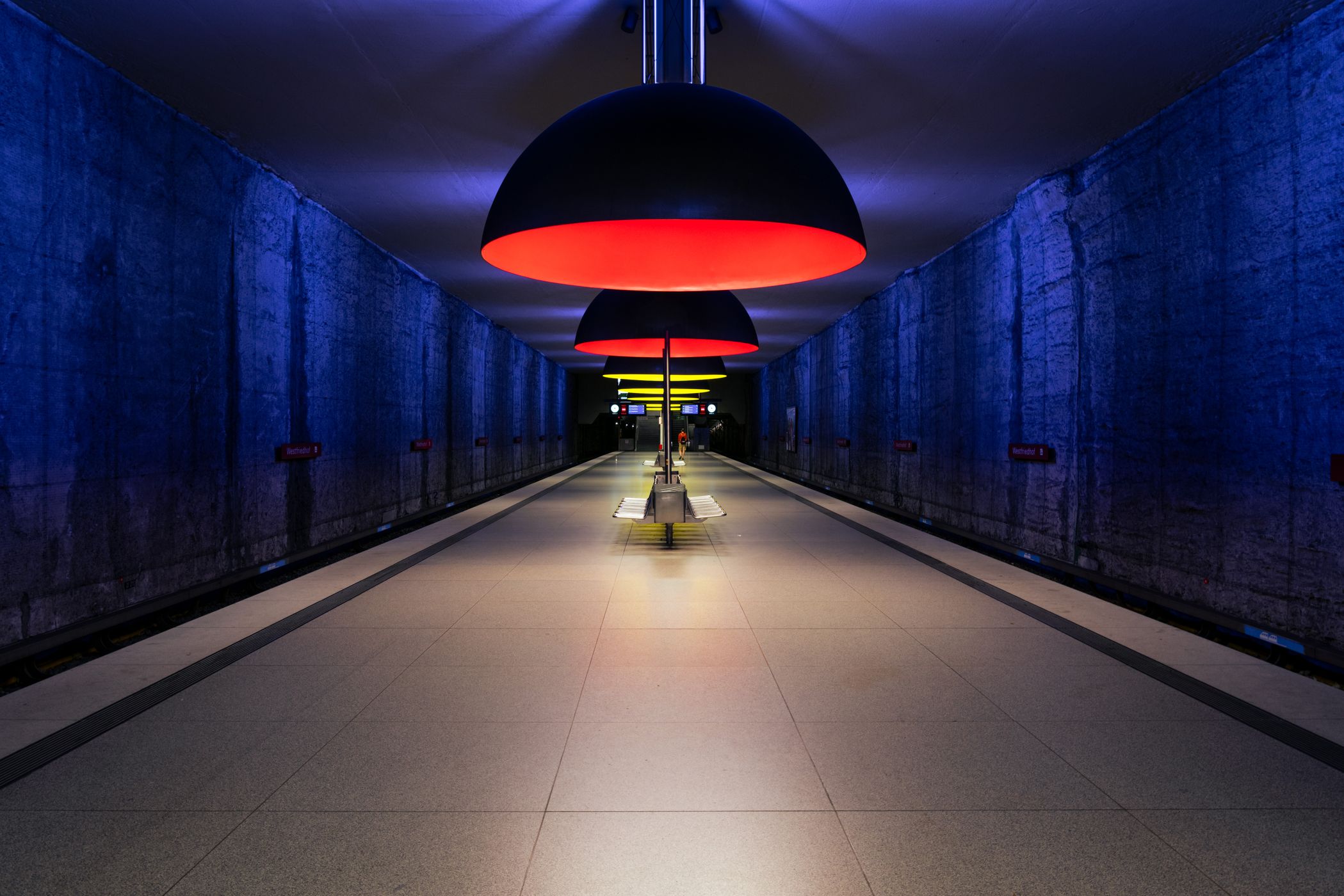 Metro station Westfriedhof, Munich, Germany