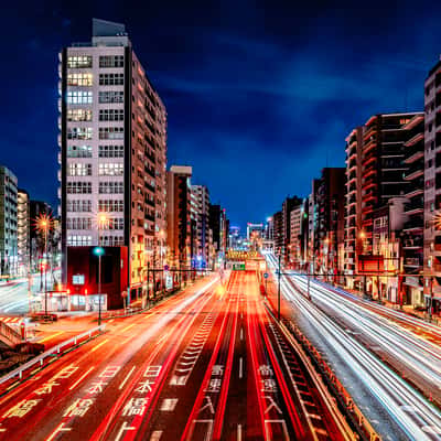 Metropolitan Expressway Nr. 1 Ueno Line Iriya Eingang, Tokyo, Japan