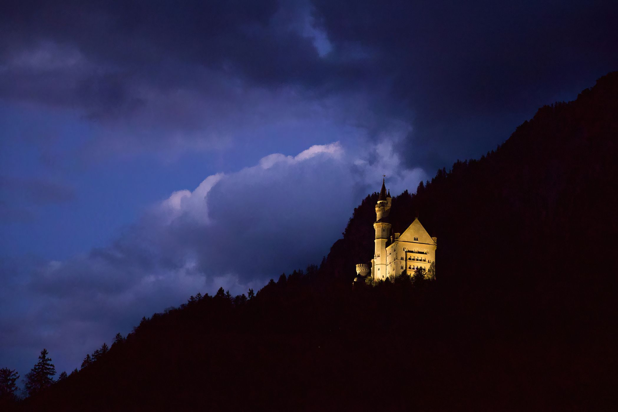 Neuschwanstein Castel from the Parking place, Germany