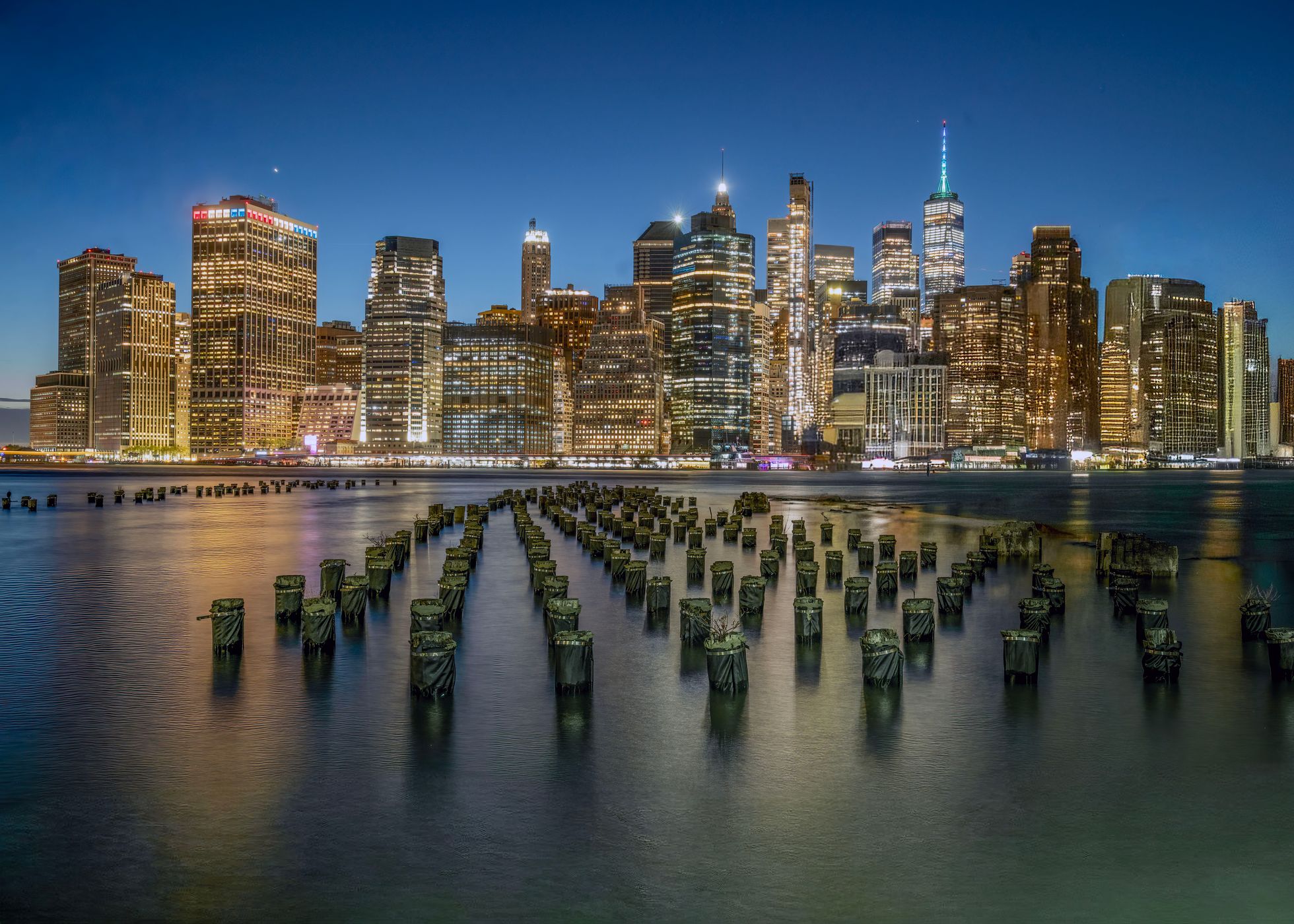 New York City Skyline from Pier 1, Brooklyn, USA