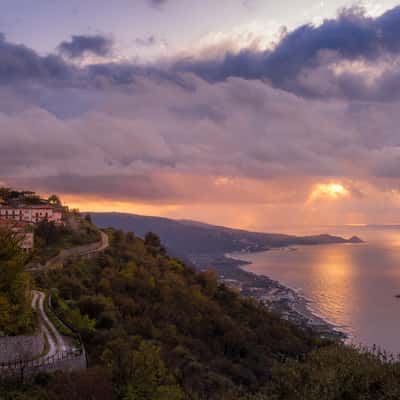 Piraino from Via Belvedere, Italy
