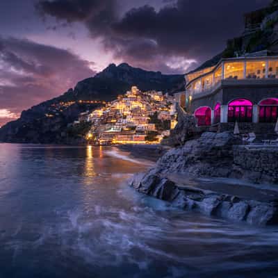 Positano from beach, Italy