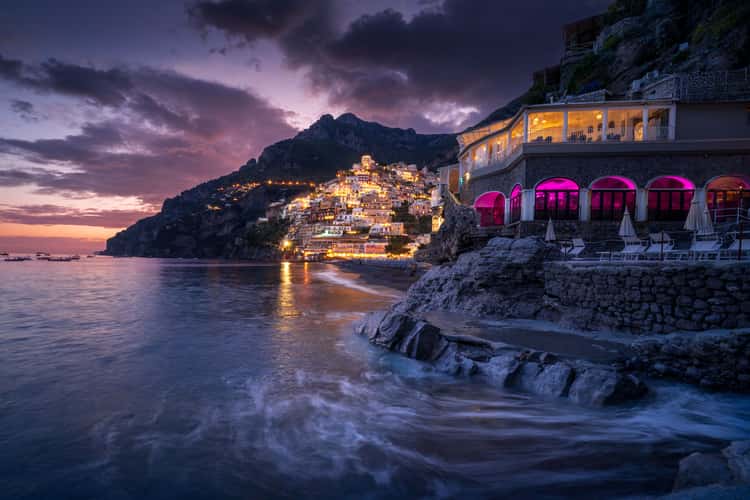Positano from beach
