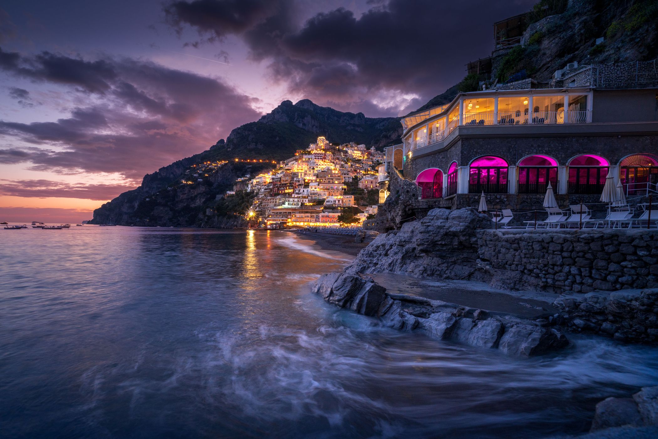 Positano from beach, Italy