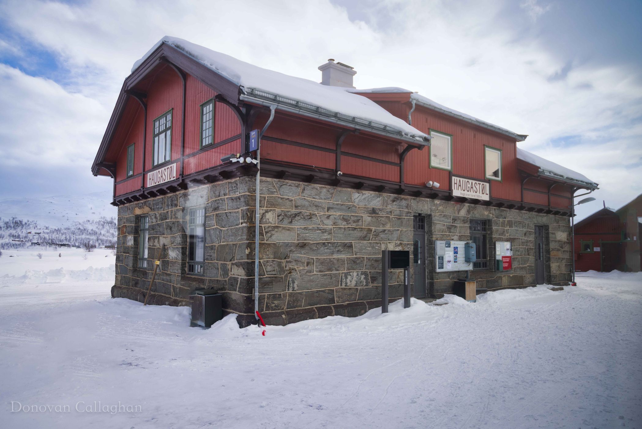 Rail way station Haugastol, Norway
