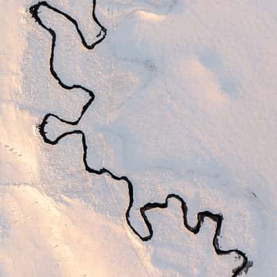 River streams of the Aubrac plateau, France