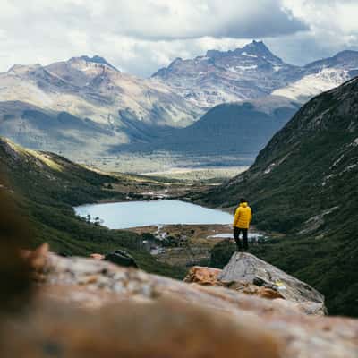 View to Laguna Esmeralda, Tierra del Fuego, Argentina