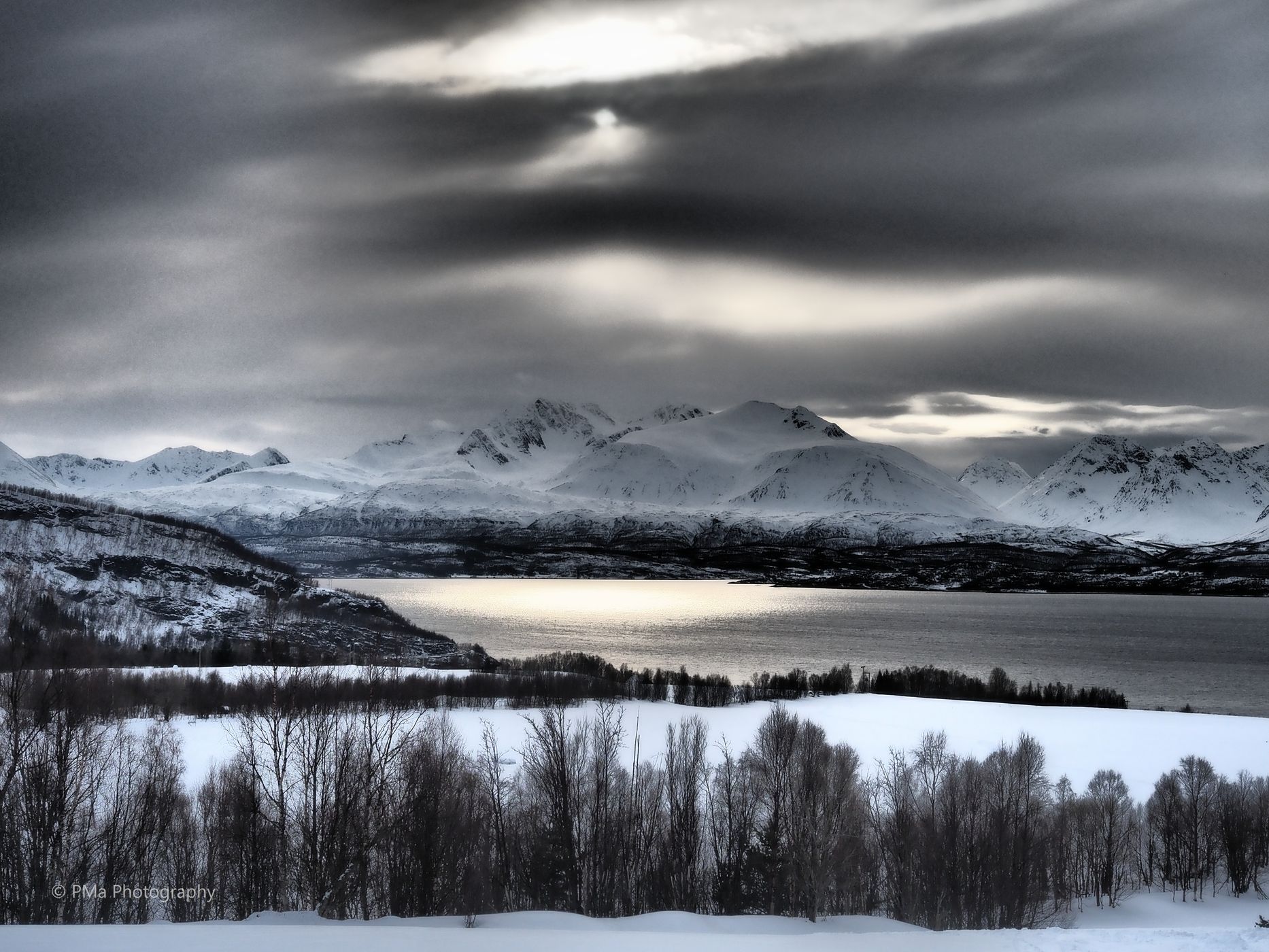 View to Lyngen Alps, Norway