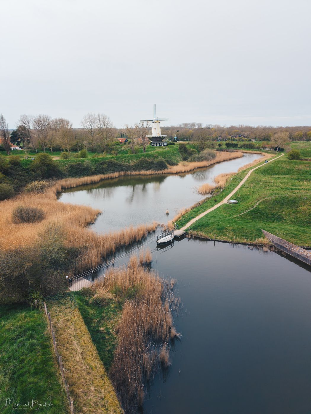 View to windmill walkway, Veere, Netherlands