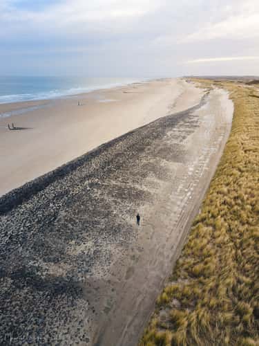 Western Noordduine Beach from dike