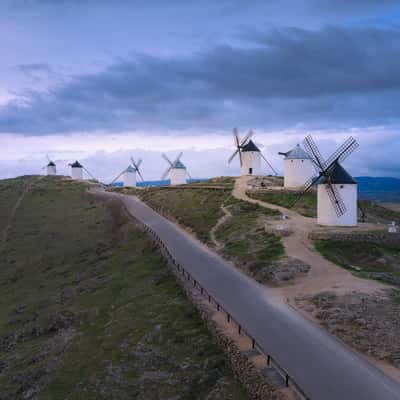 Windmills of Consuegra (drone), Spain