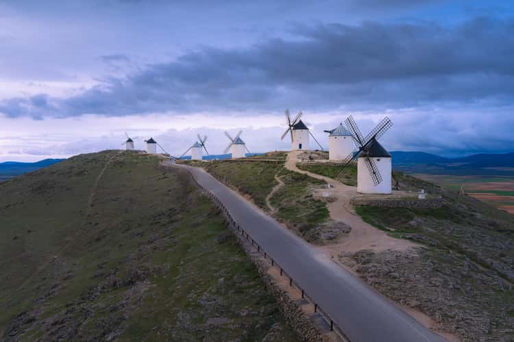 Windmills of Consuegra (drone)