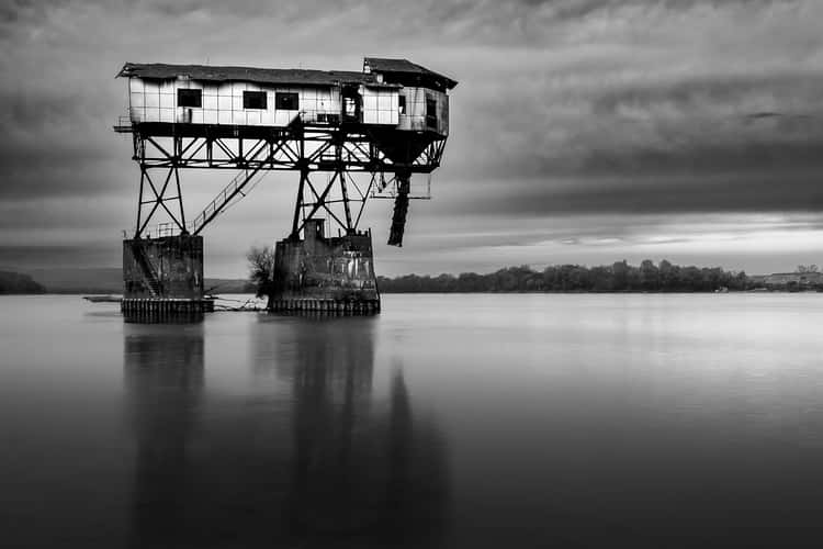 Abandoned coal loader tower