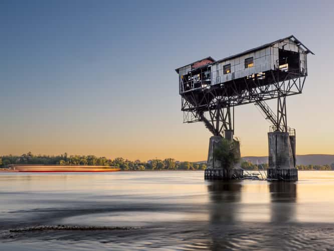 Abandoned coal loader tower
