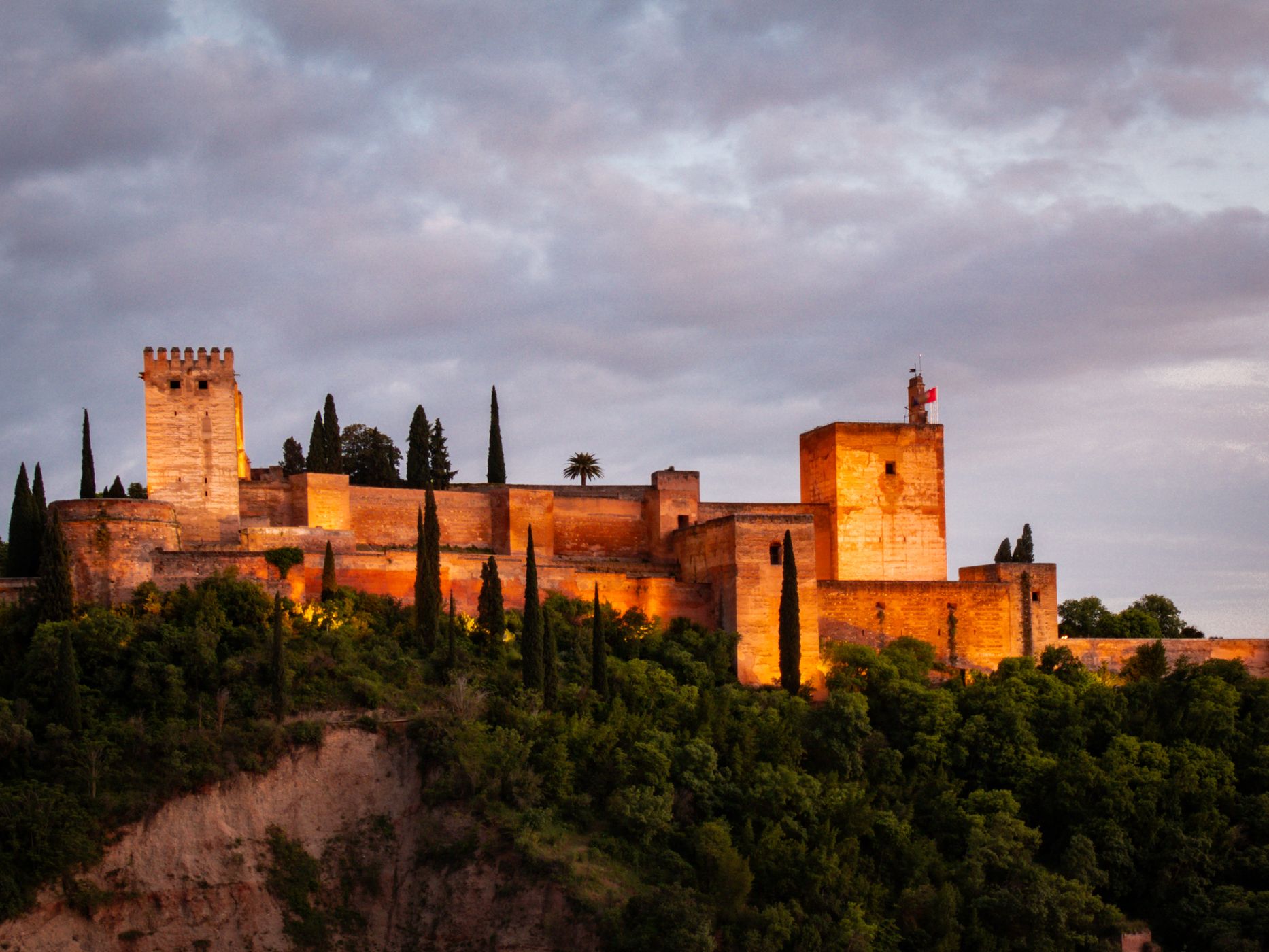 Alhambra overlooking Granada, Spain