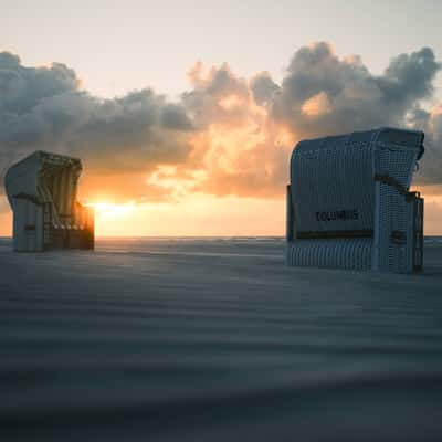 Beach baskets at Seestern, Juist, Germany