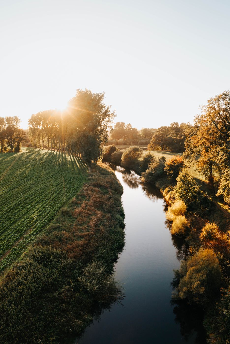 Bevermündung in die Ems, Münsterland, Germany