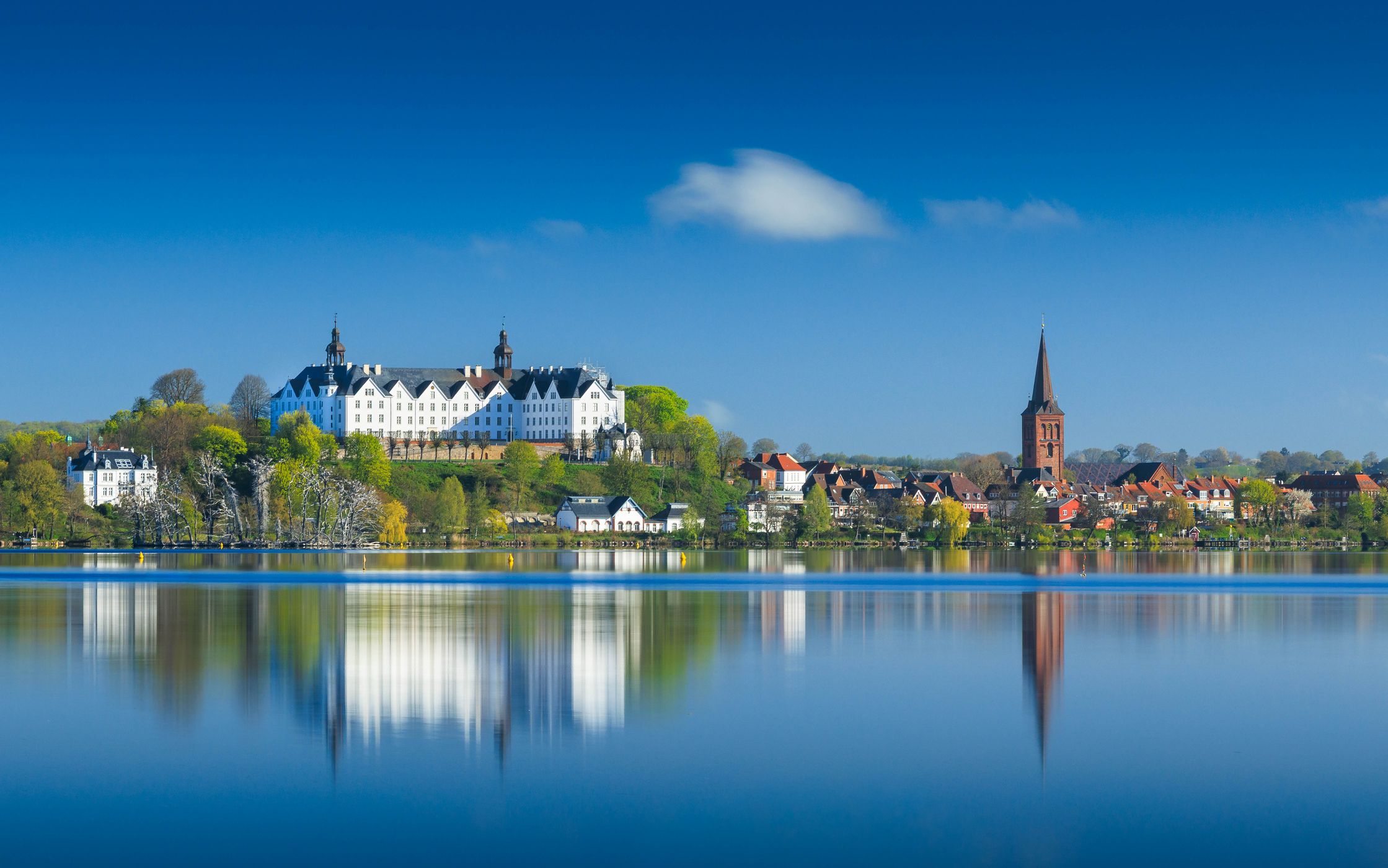 Blick auf das Plöner Schloss, Germany