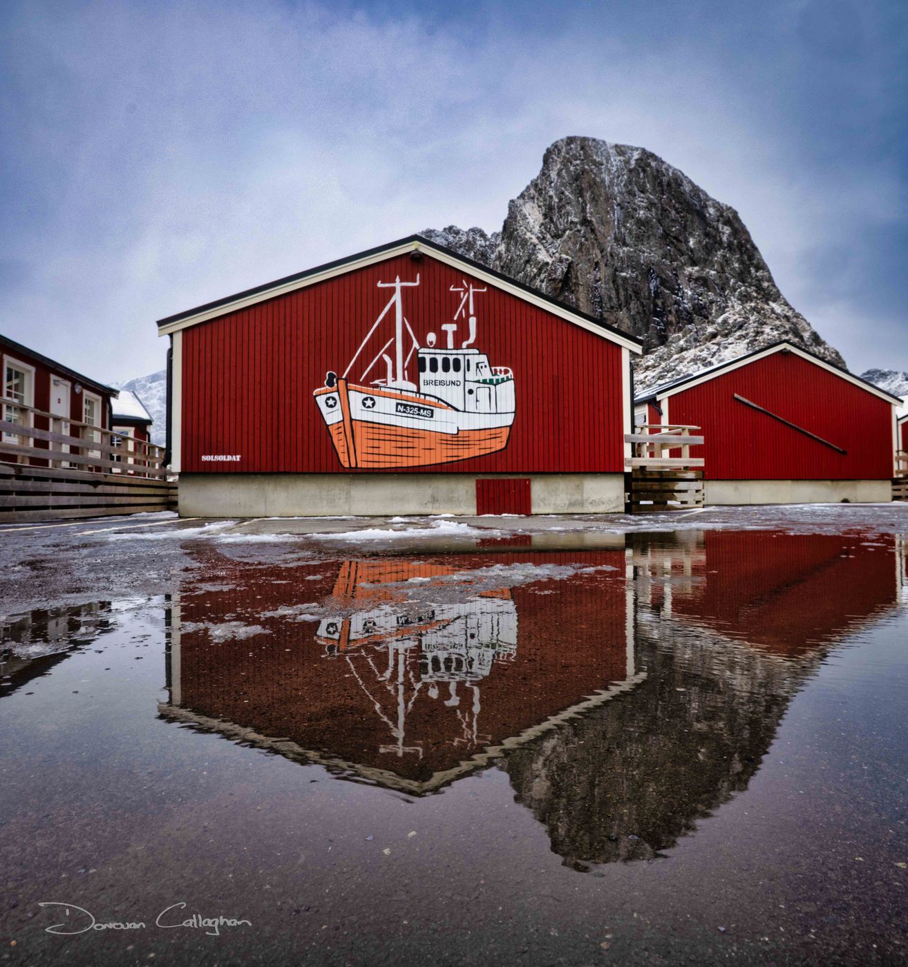 Boat painting Hamnoy, Norway