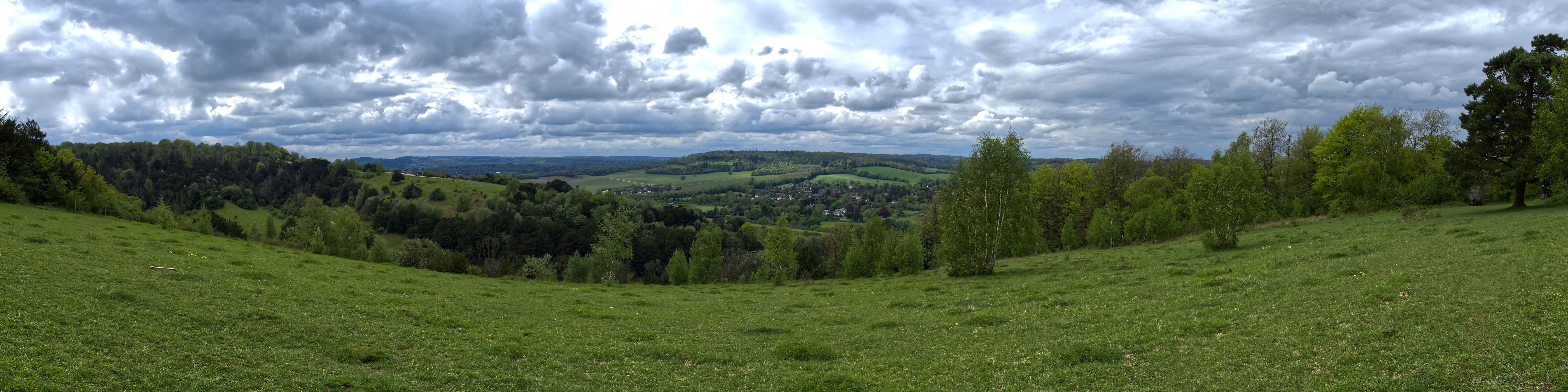 Box Hill panorama, United Kingdom