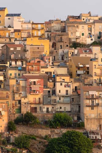 Centuripe's colorful houses