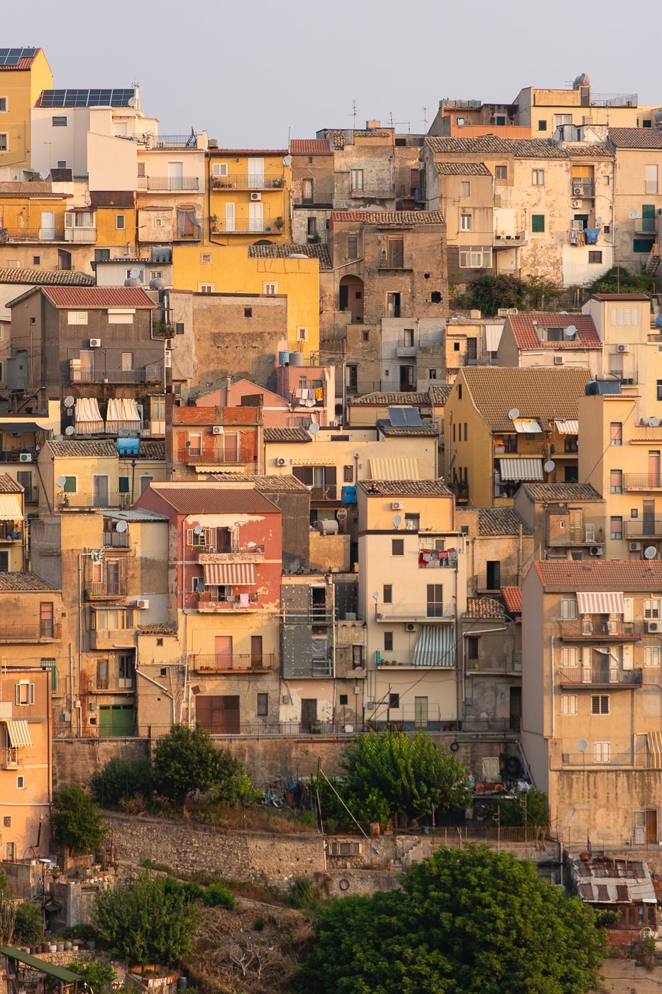 Centuripe's colorful houses, Italy