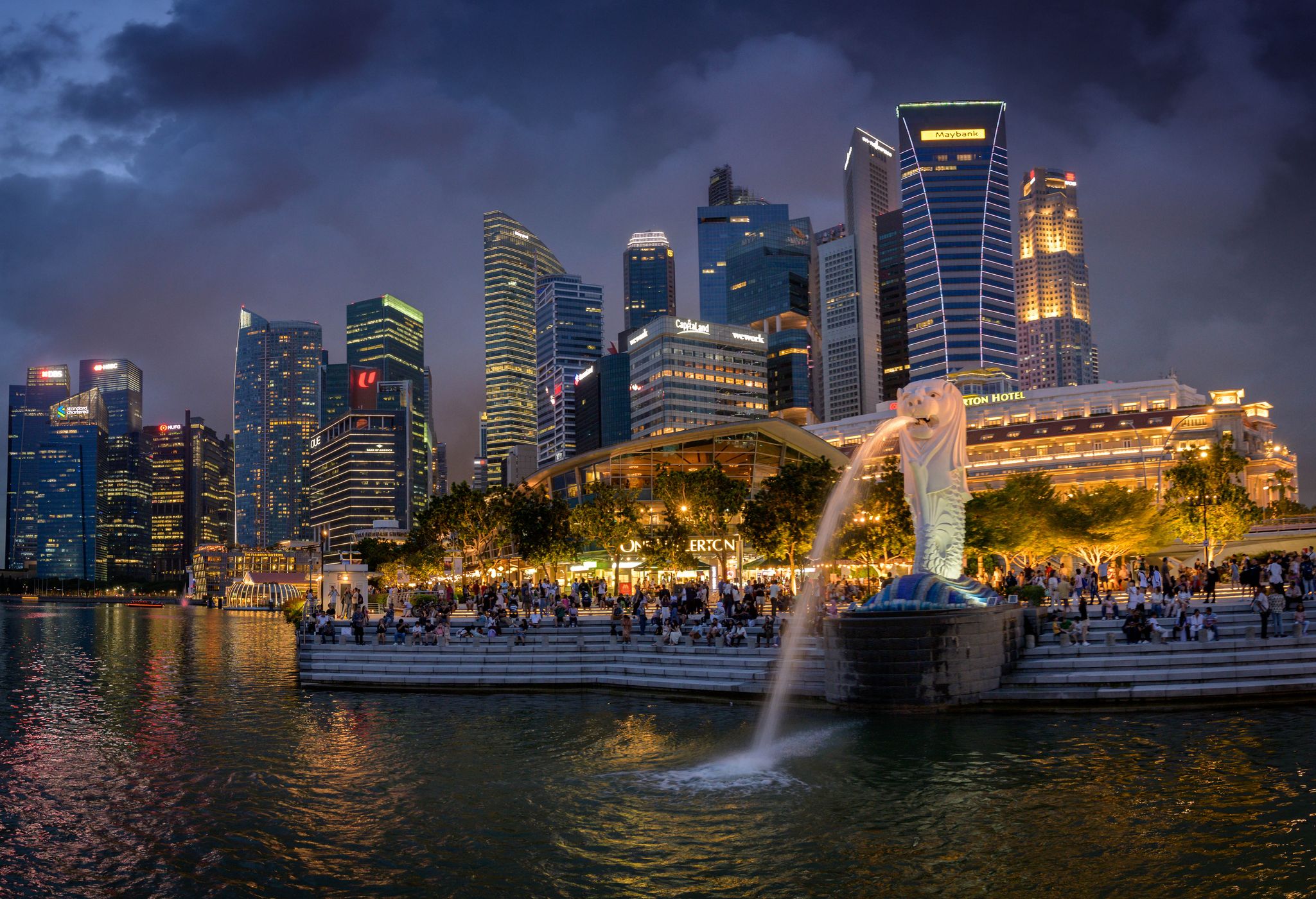 Close-up of the Merlion, Singapore