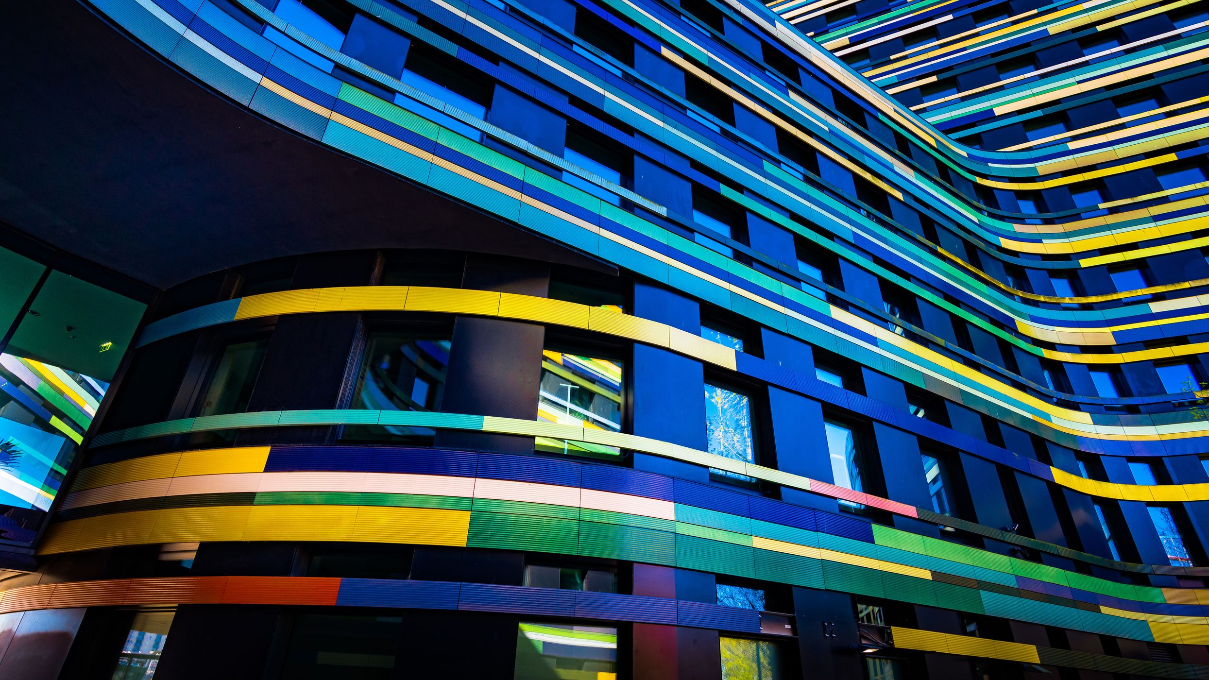 Colorful office building, Hamburg, Germany
