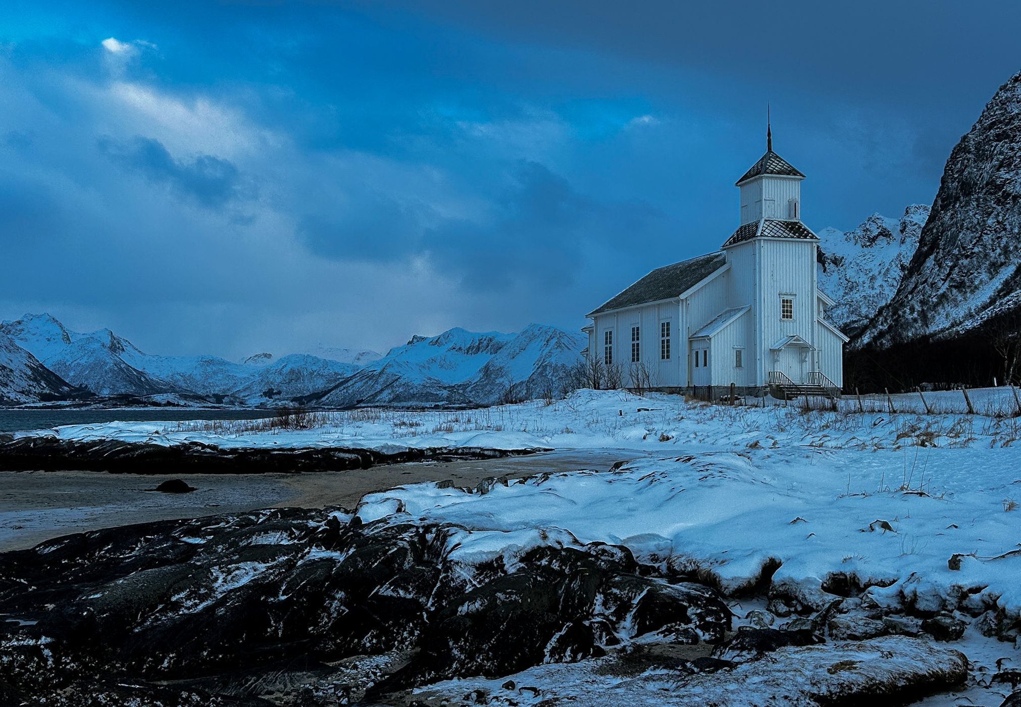 Gimsøy Church, Lofoten, Norway