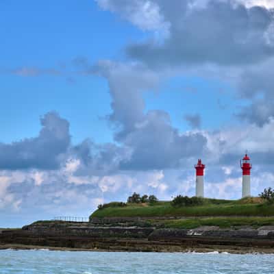 Ile d'Aix Lighthouses from the sea, France