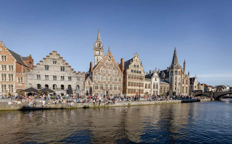 Korenlei and Saint Michael's Bridge, Ghent