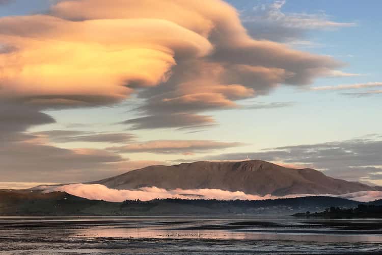 Lenticular clouds over Mt Wellington